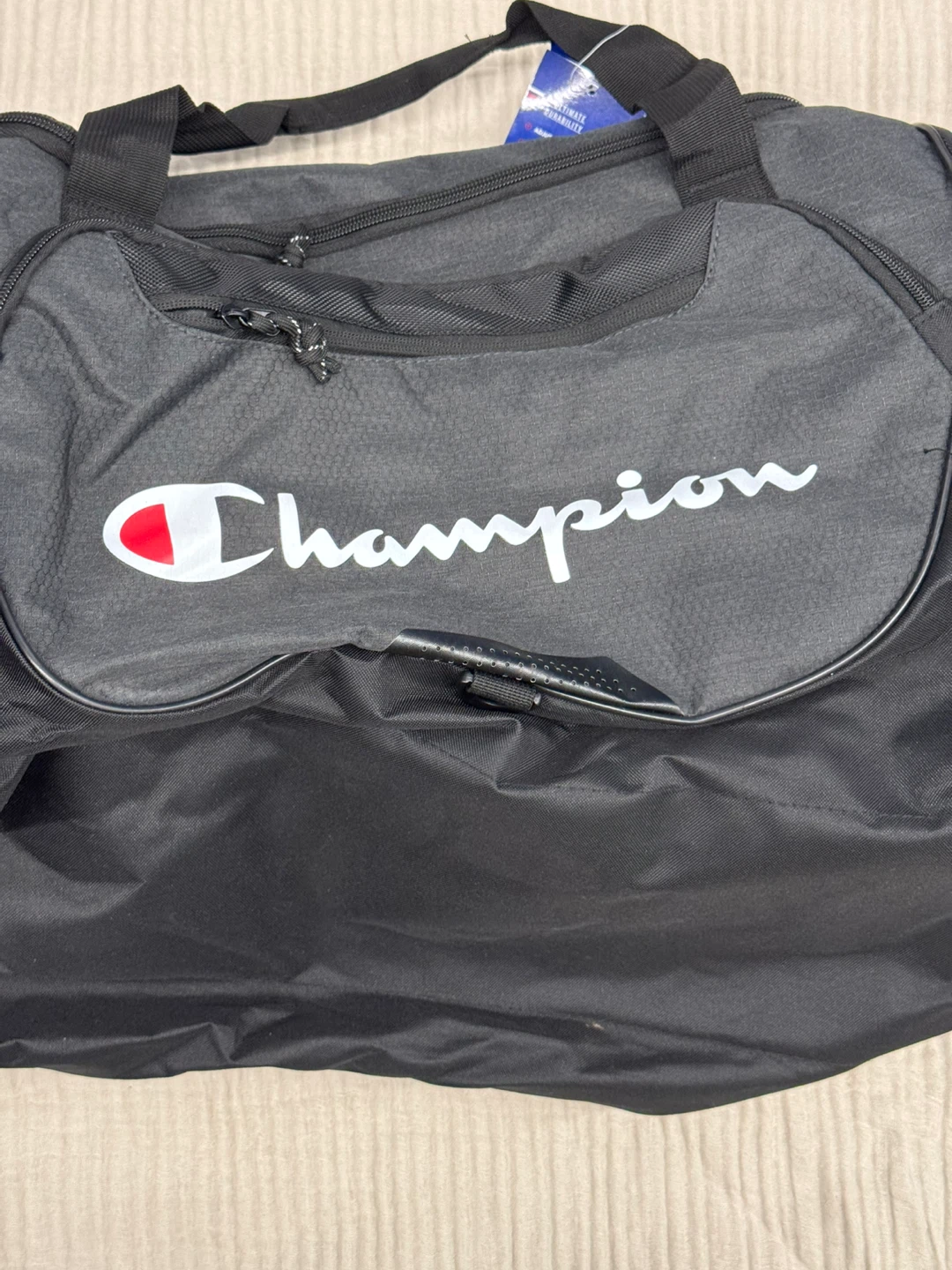 Champion Black Athletic Duffel Bag