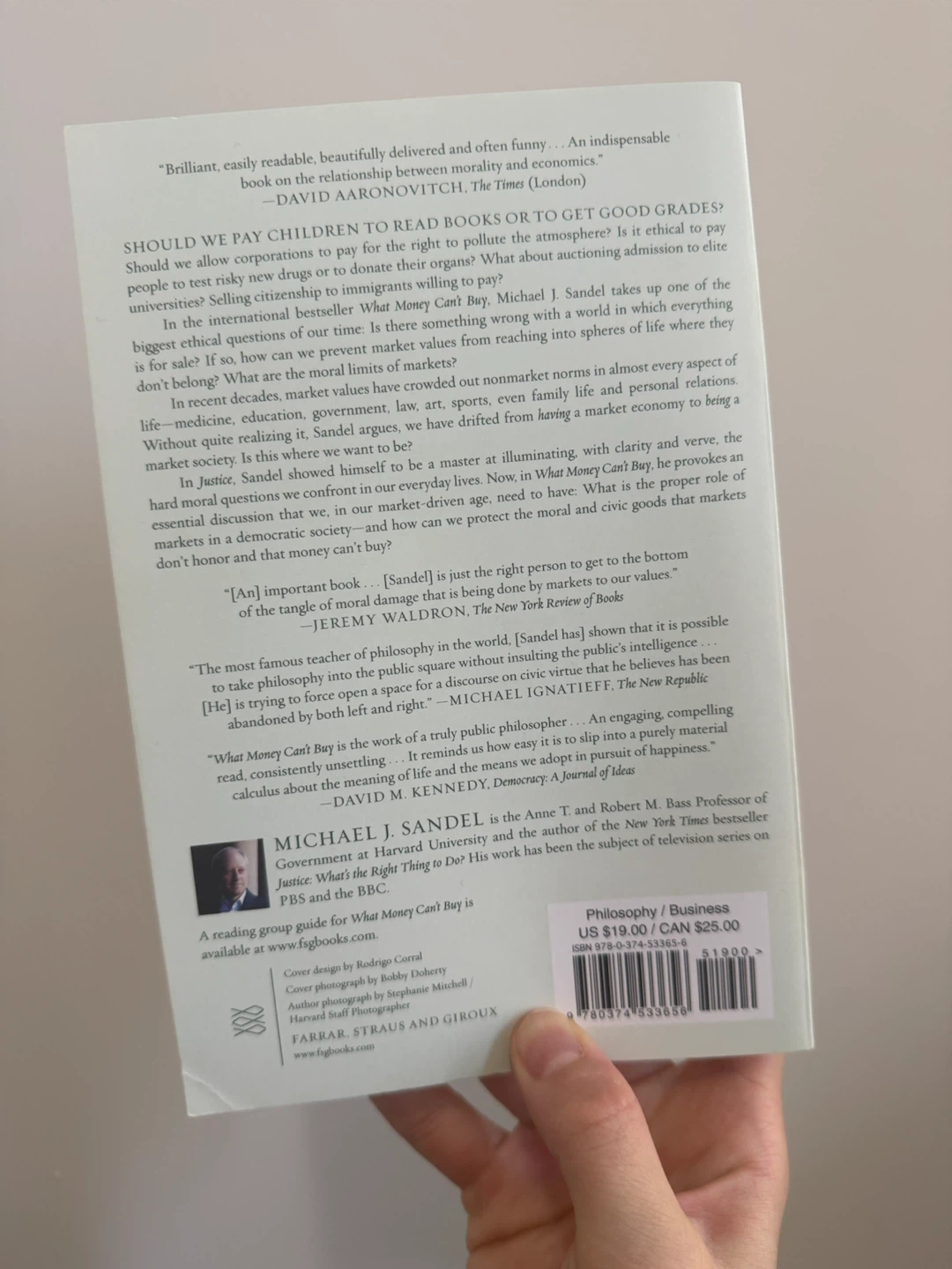 Book - What Money Can’t Buy (Michael Sandel) - photo 2