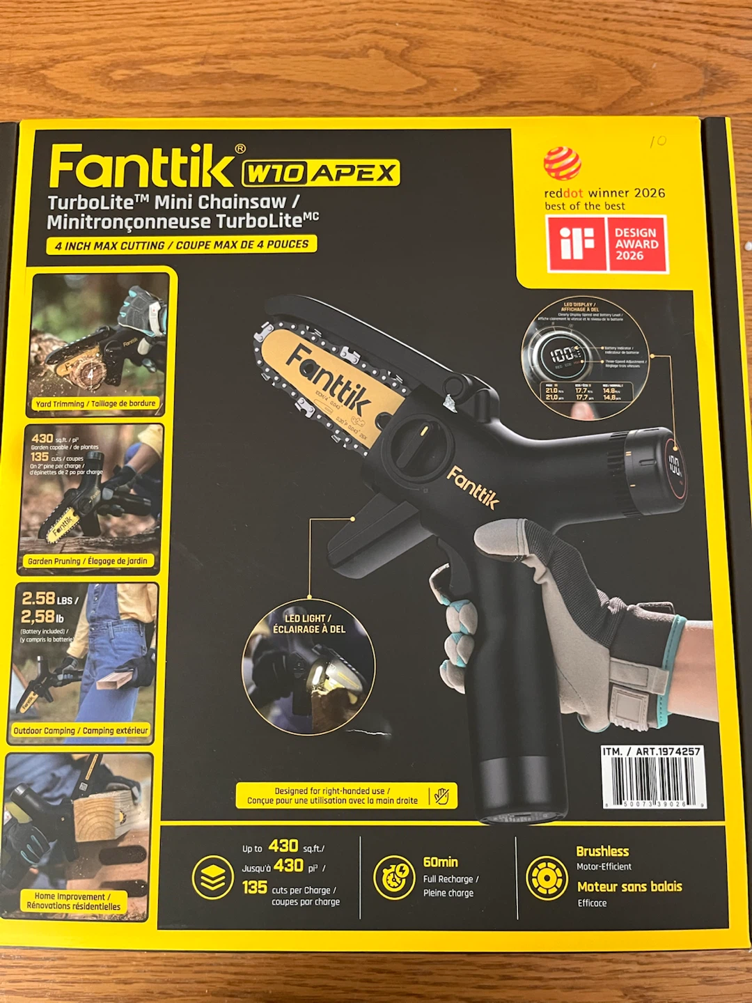 Fanttik W10 Apex TurboLite Mini Chainsaw