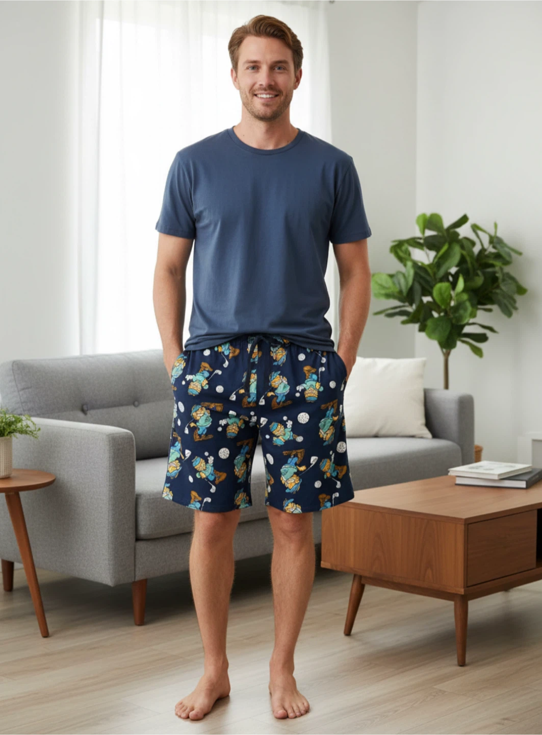 Garfield Golf Print Lounge Shorts