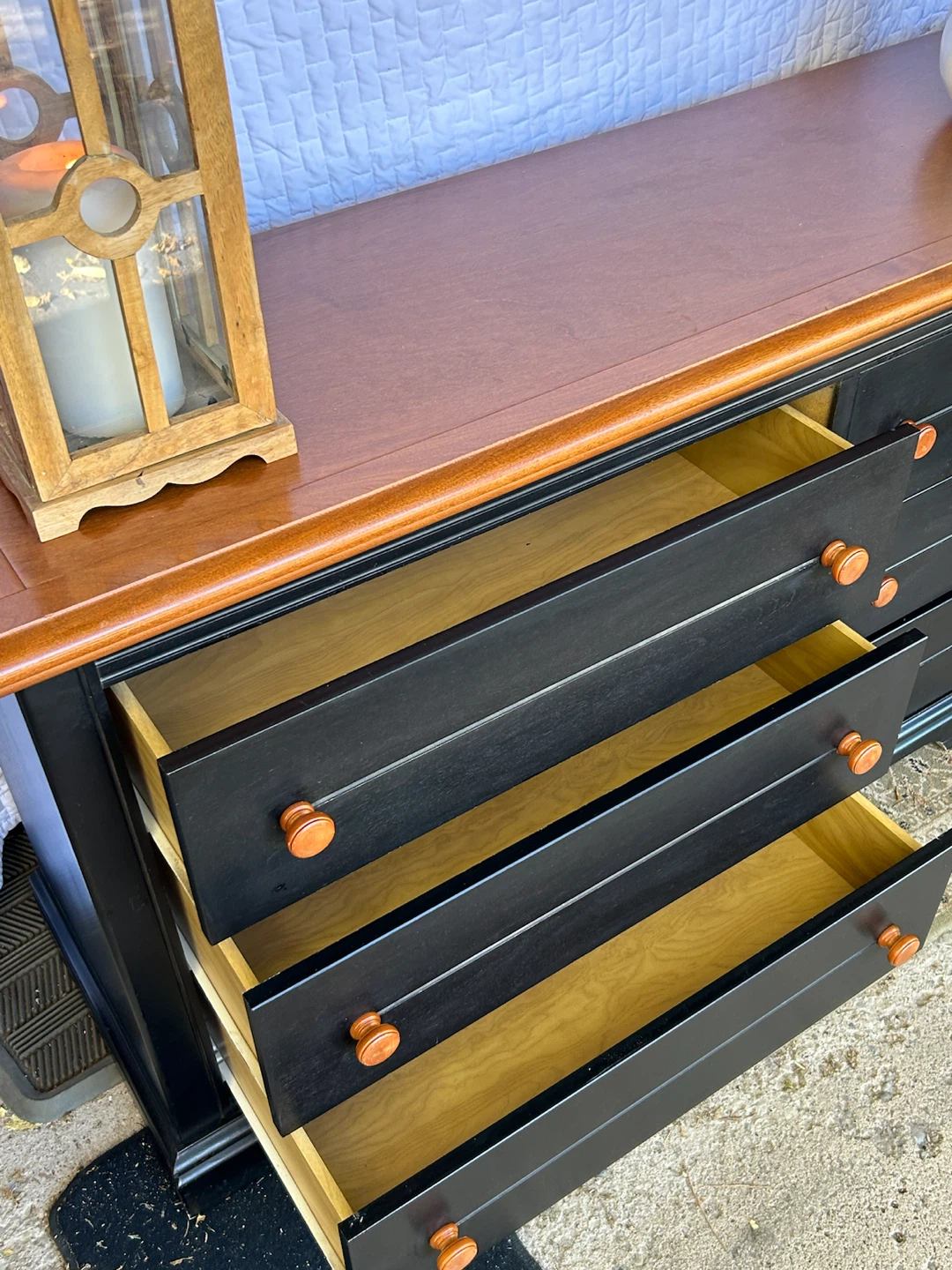 Black solid Wood Dresser - photo 2