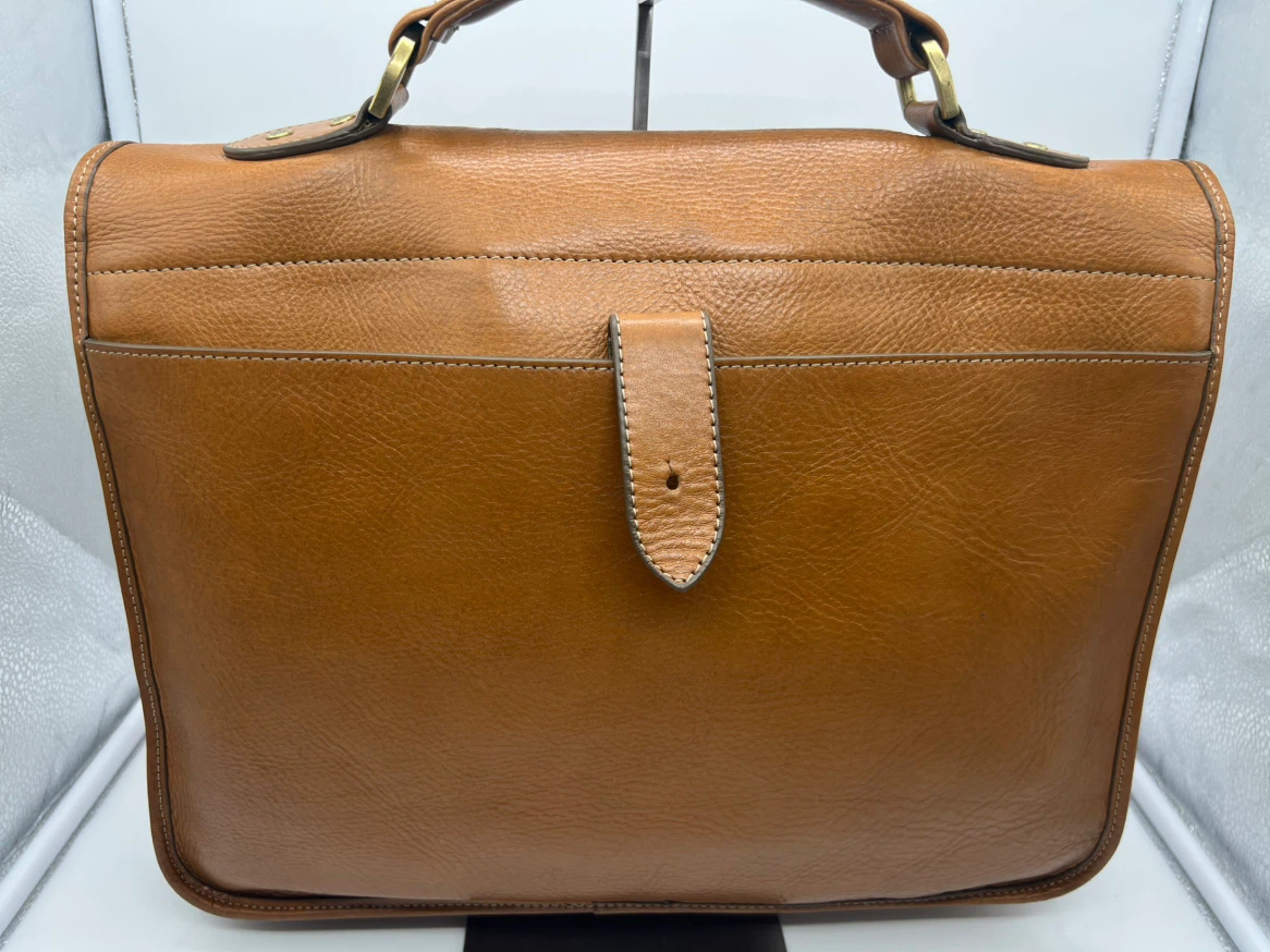 MULBERRY Elkington Brown Calfskin Leather Briefcase Laptop Bag - photo 4