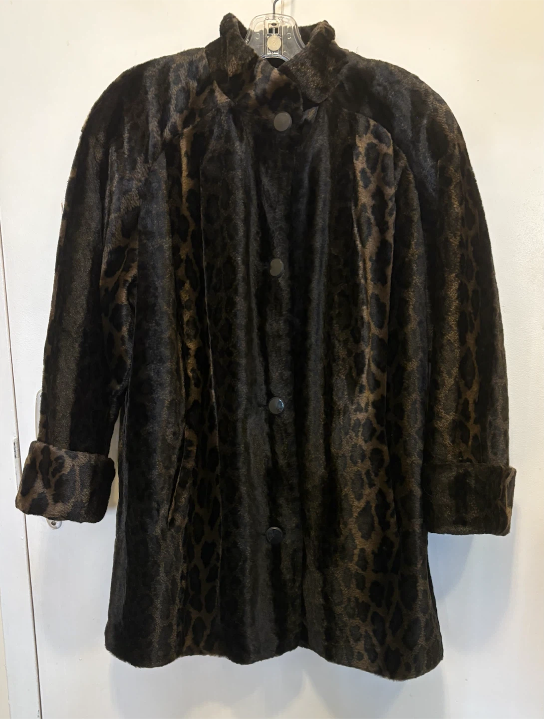 Novelti Leopard Print Faux Fur Coat Size 8 (Medium) - photo 3