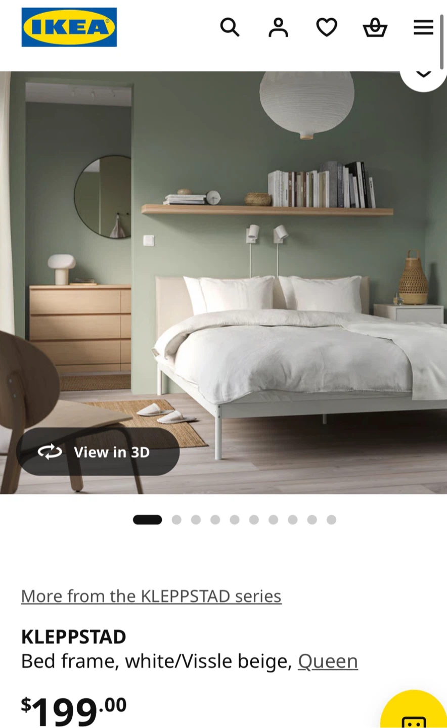 Queen Size Bed Frame IKEA: Kleppstad - photo 2