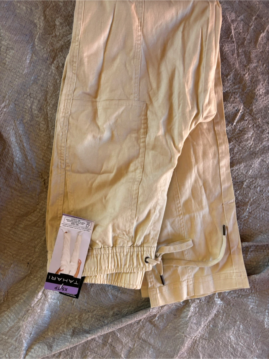 Tahari Drawstring Pants - Beige