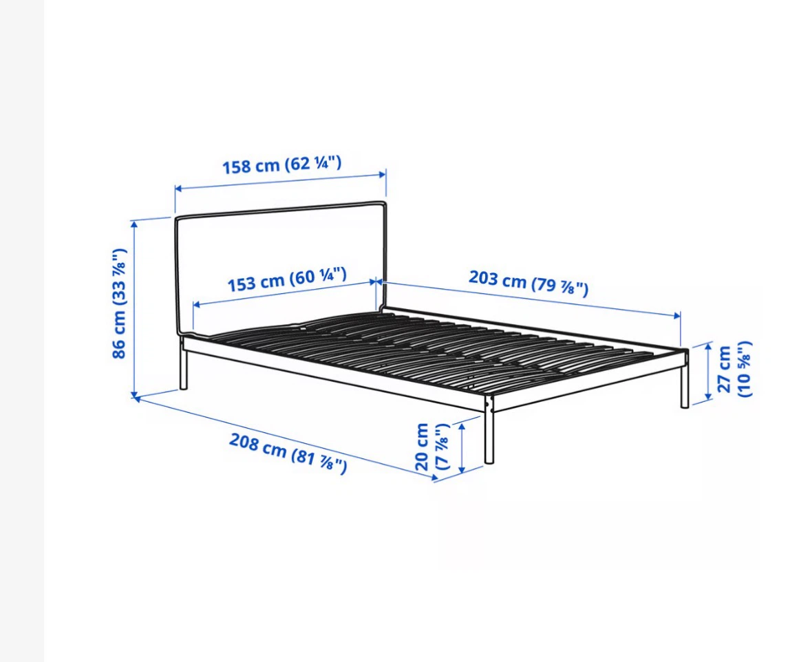 Queen Size Bed Frame IKEA: Kleppstad - photo 3