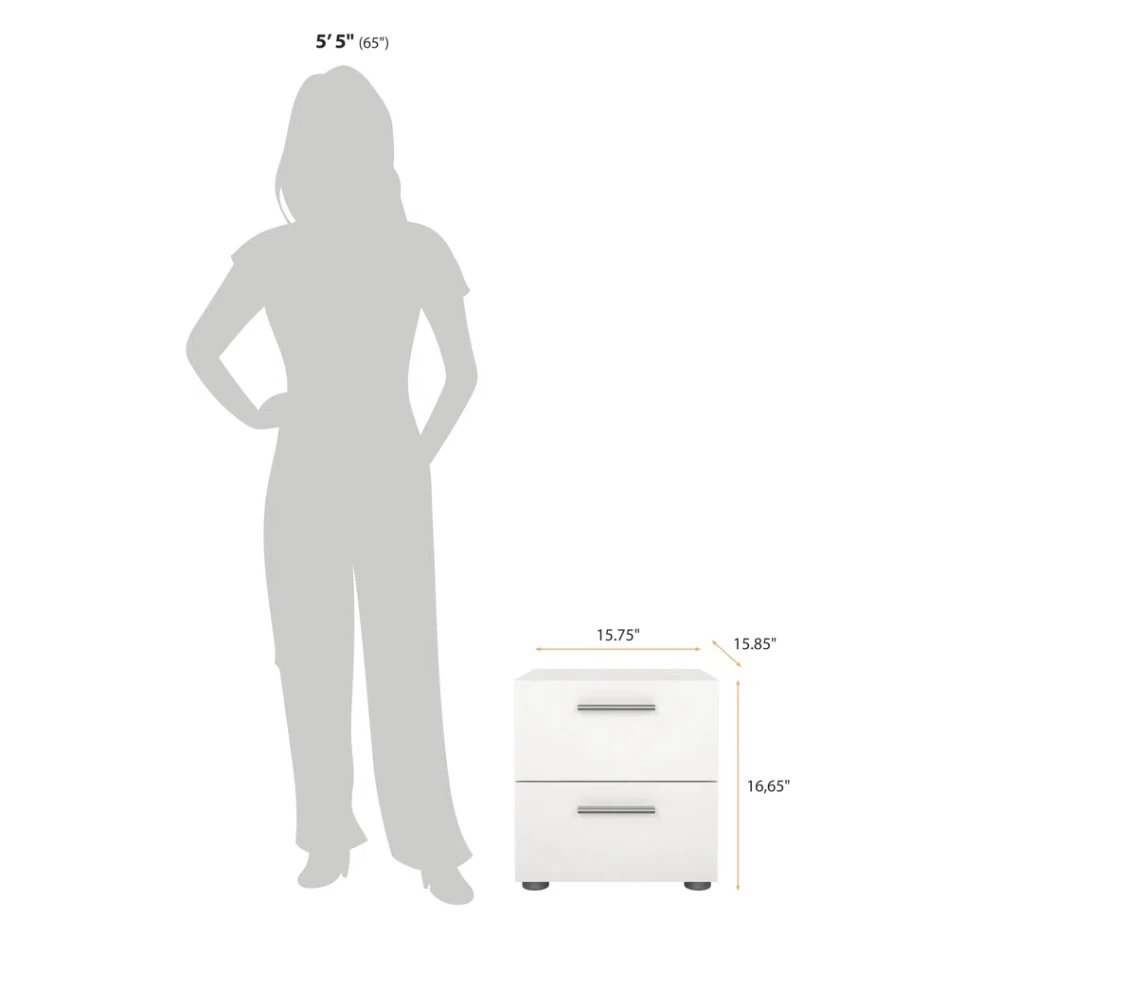 Design Gianna White Nightstand - photo 3