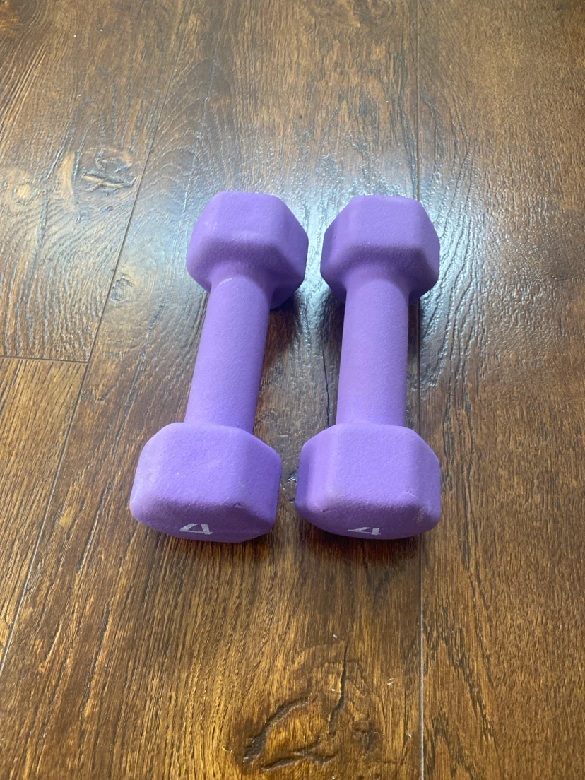 Pair of 4lb Purple Dumbbells