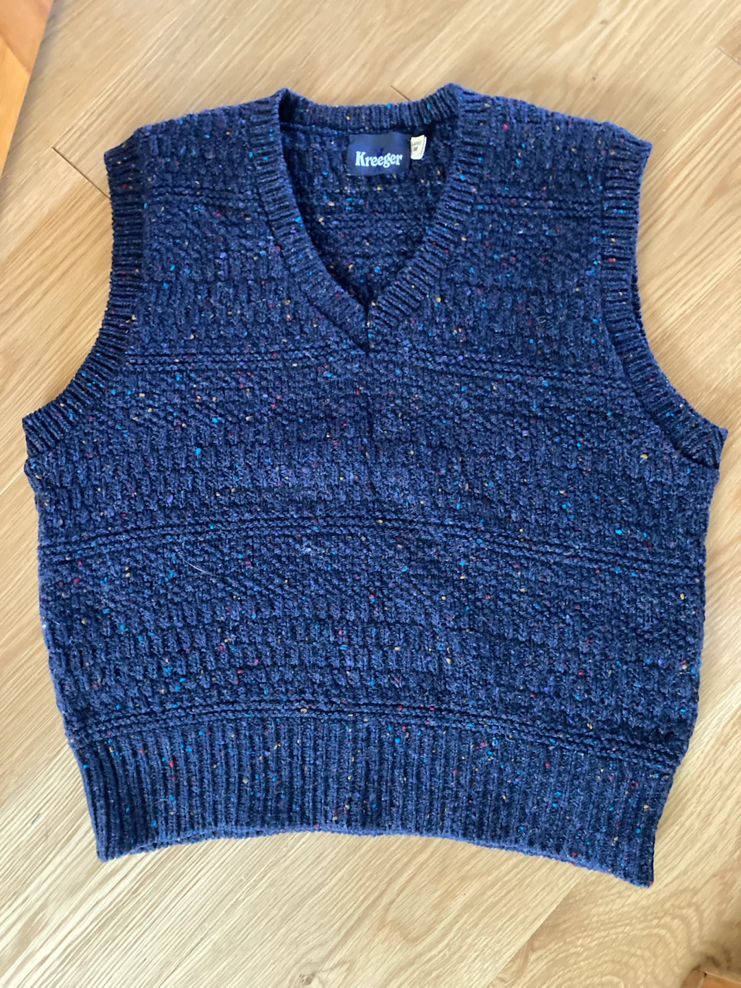 Women’s  Navy Blue V-Neck Sweater Vest