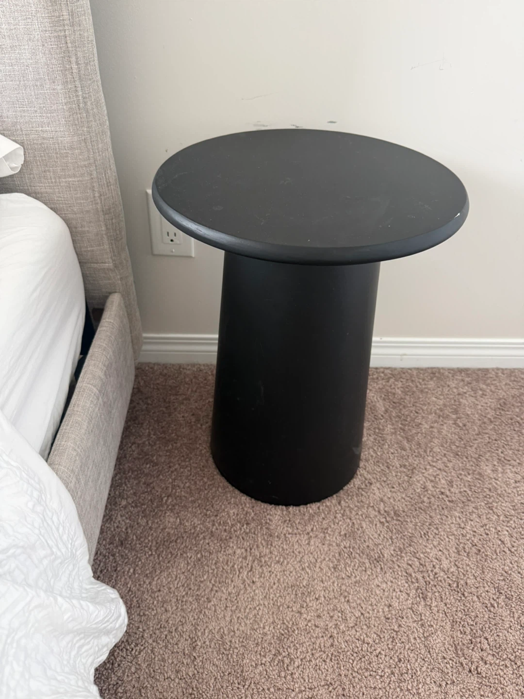 Black Round Side Table