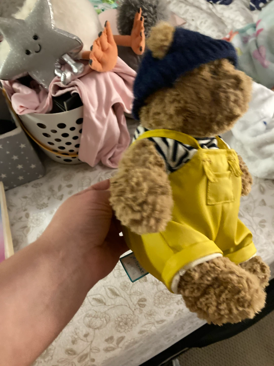 Jellycat Brown Bear Plush Toy with Yellow Overalls - photo 4