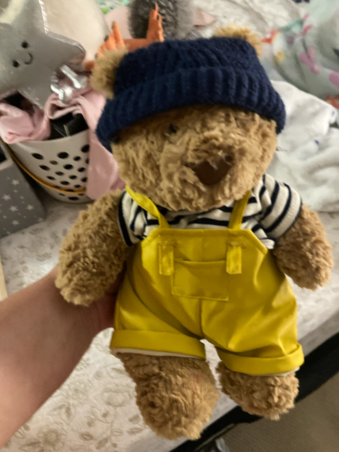 Jellycat Brown Bear Plush Toy with Yellow Overalls - photo 5