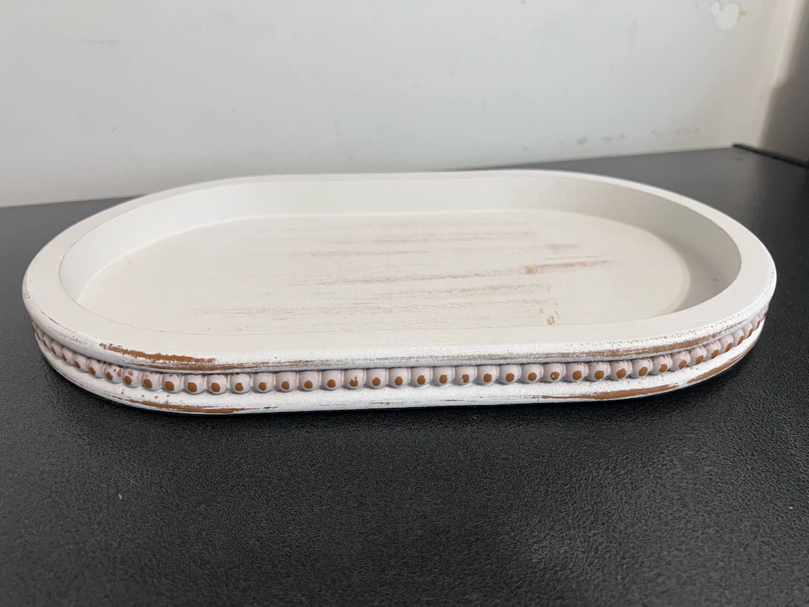 Decorative Oval Beaded Tray – Brand New