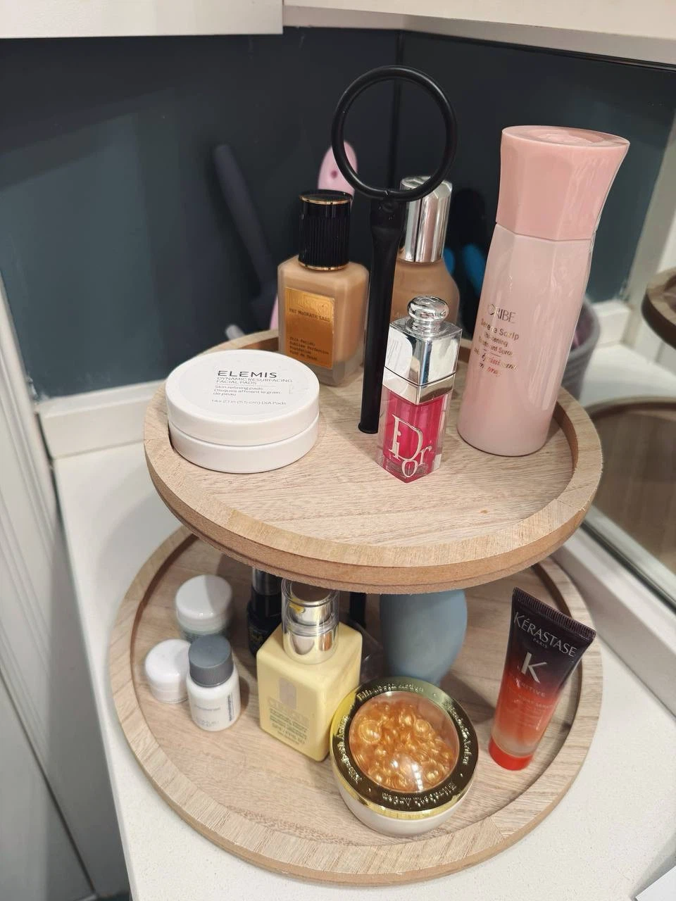 2-Tier Wooden Organizer Stand