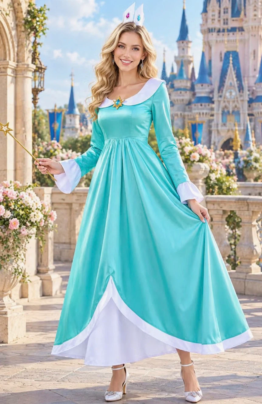 Princess Rosalina Costume Dress with Accessories
