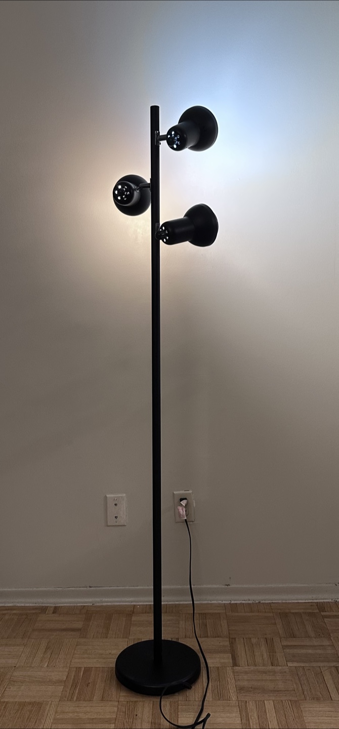 Modern 3-Head Adjustable Floor Lamp – Bulbs Included - photo 2