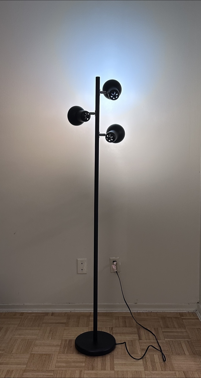 Modern 3-Head Adjustable Floor Lamp – Bulbs Included - photo 3