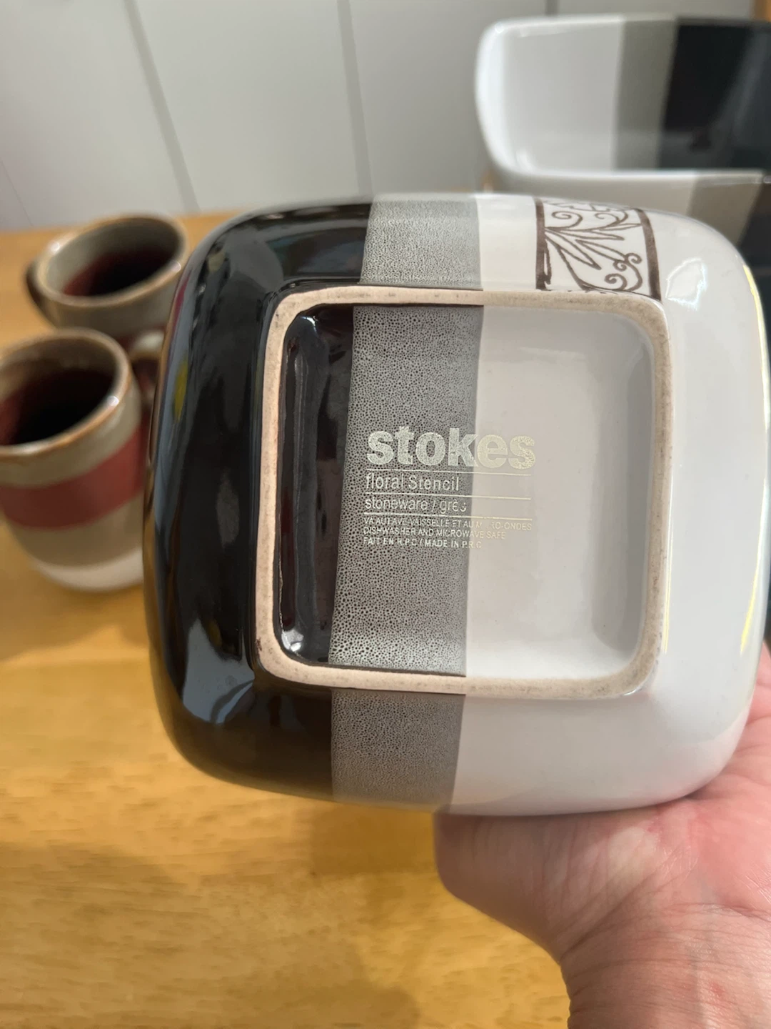 Stokes Floral Stencil Stoneware Set - photo 2