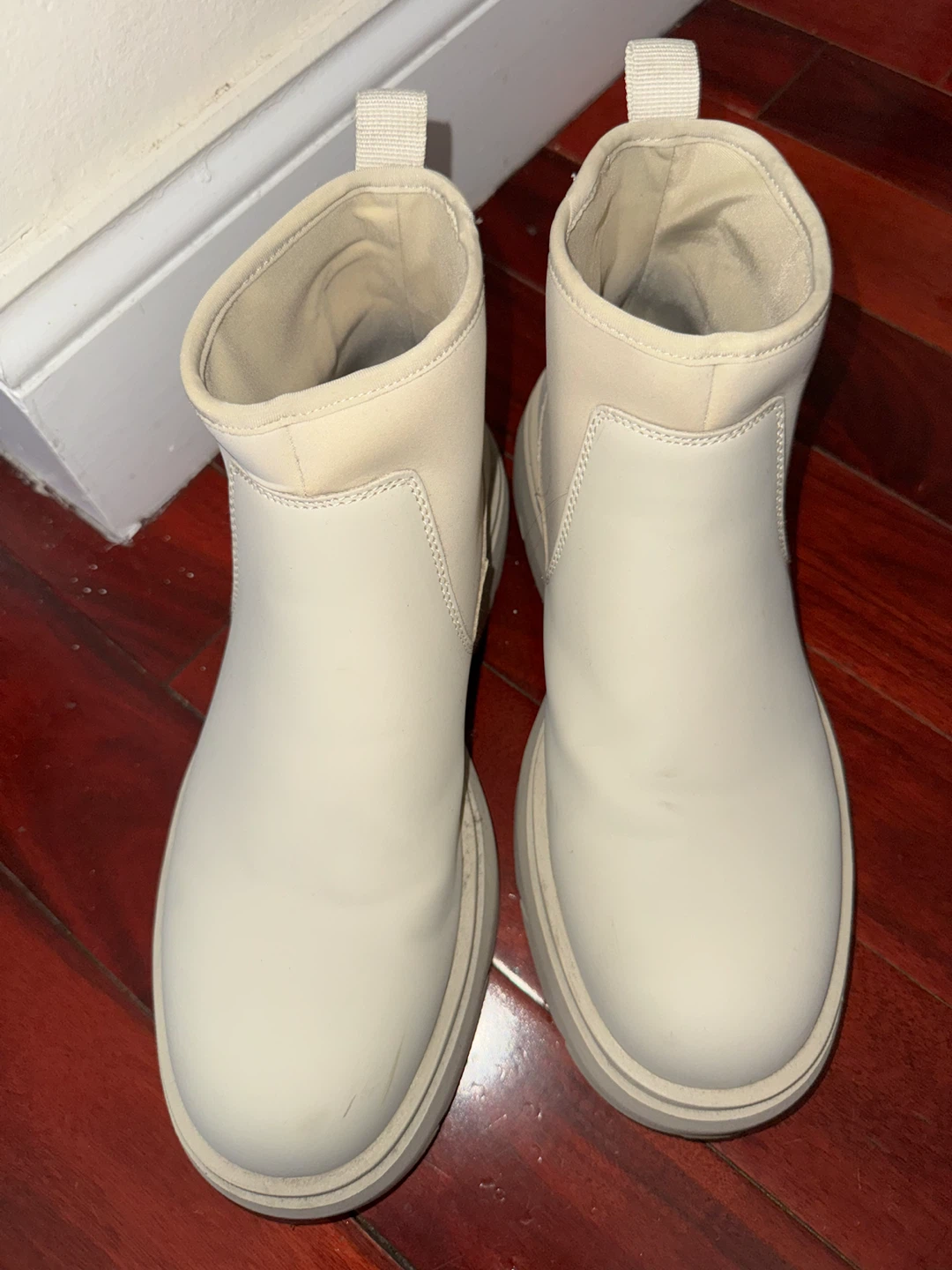 Zara Off-White Ankle Boots