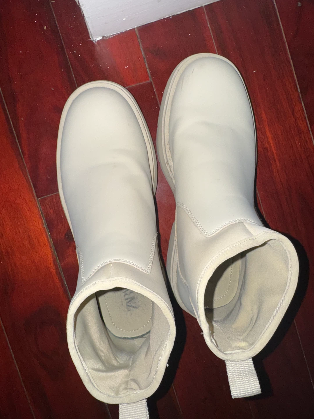 Zara Off-White Ankle Boots - photo 3