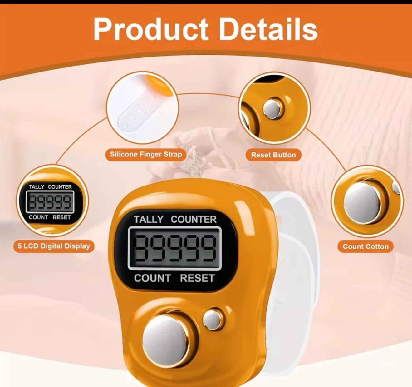 Piece Digital Finger Tally Counter Set - photo 3