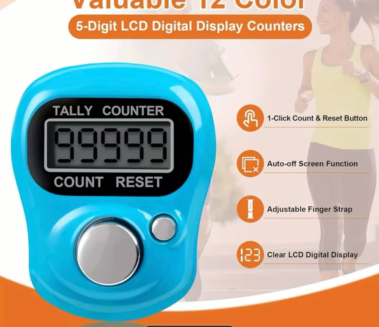 Piece Digital Finger Tally Counter Set - photo 4
