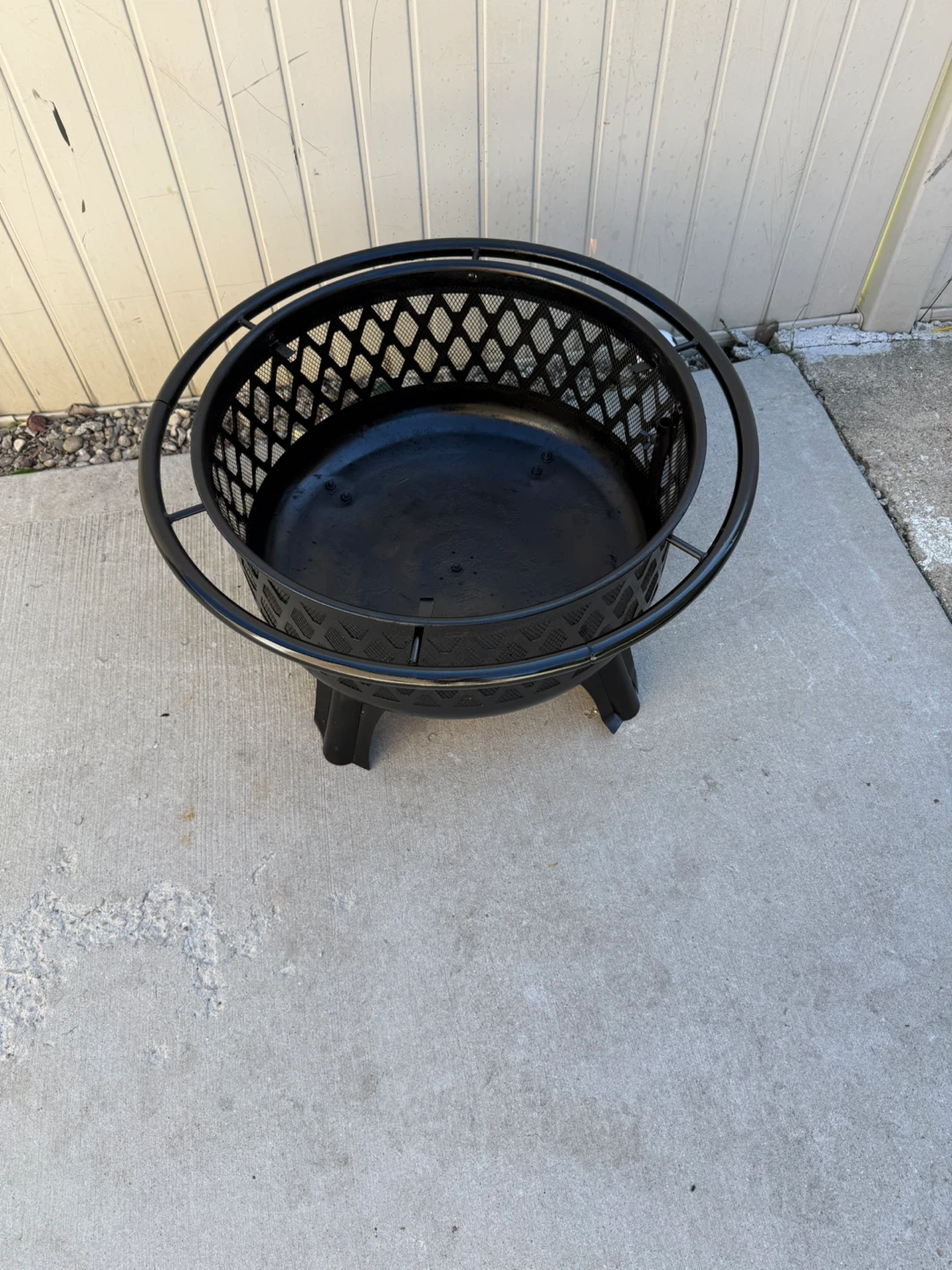 Black Outdoor Metal Fire Pit - photo 2