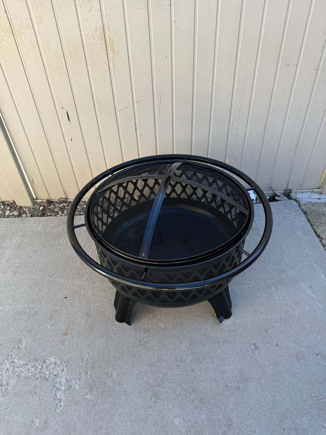 Black Outdoor Metal Fire Pit - photo 3