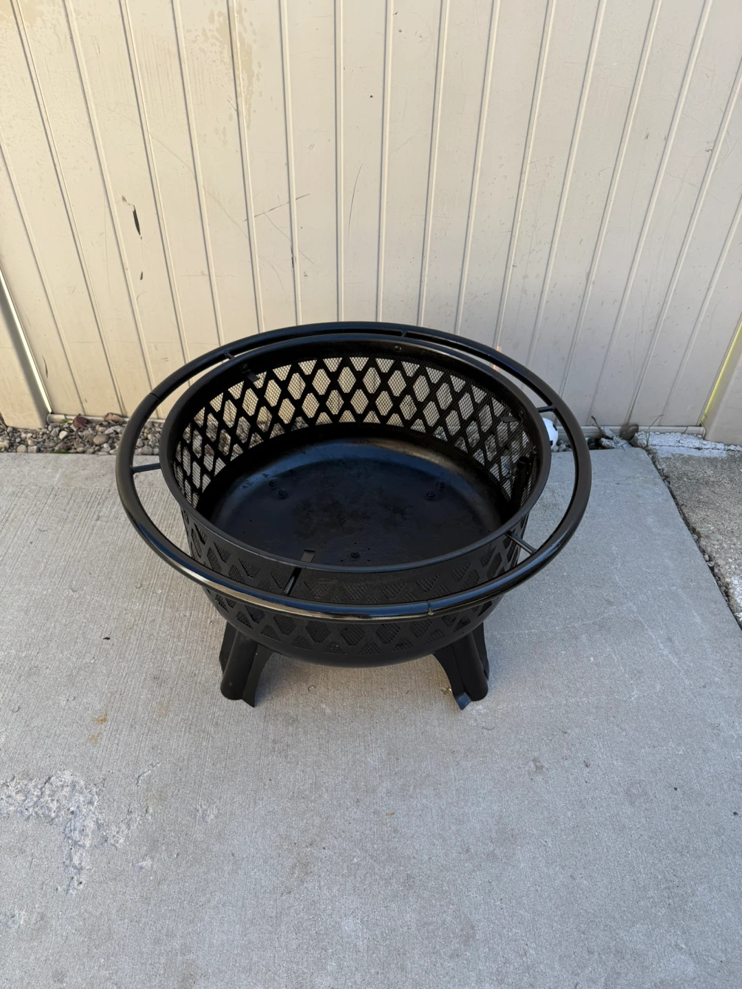 Black Outdoor Metal Fire Pit - photo 4