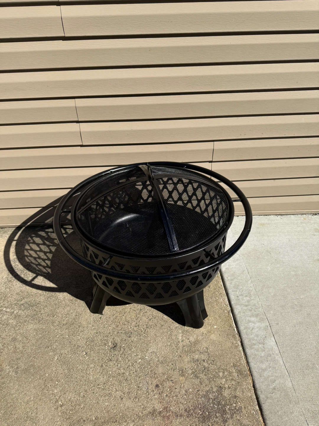 Black Outdoor Metal Fire Pit - photo 5