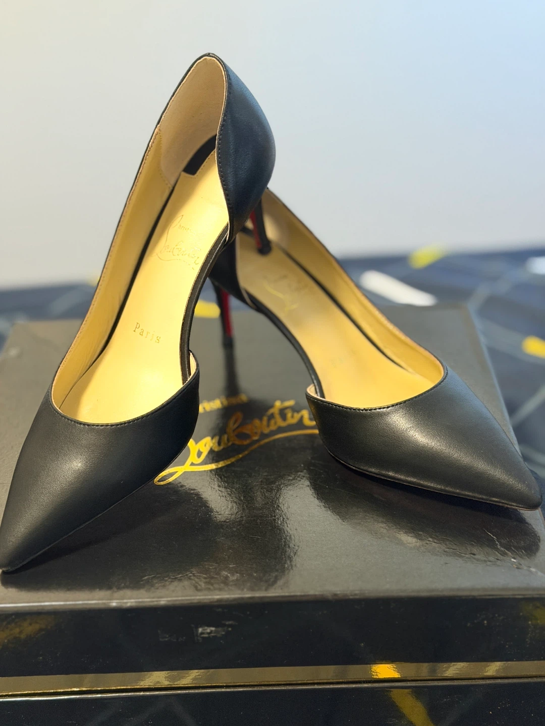 Christian Louboutin Black Leather Heels