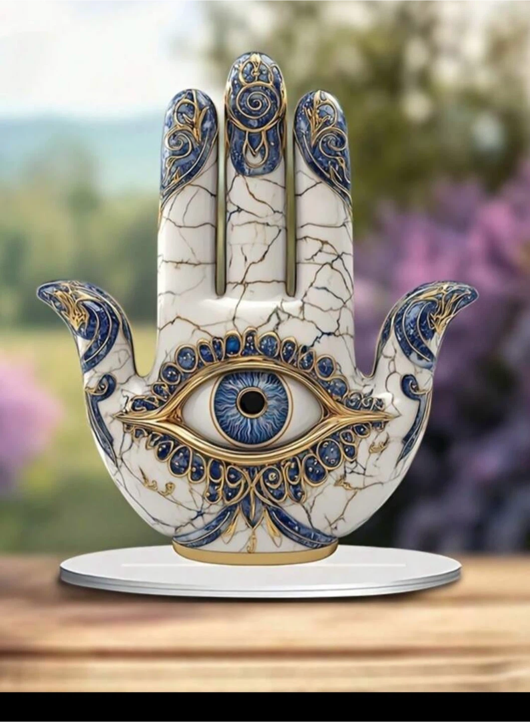 2D Acrylic Hamsa Hand Ornament - photo 2