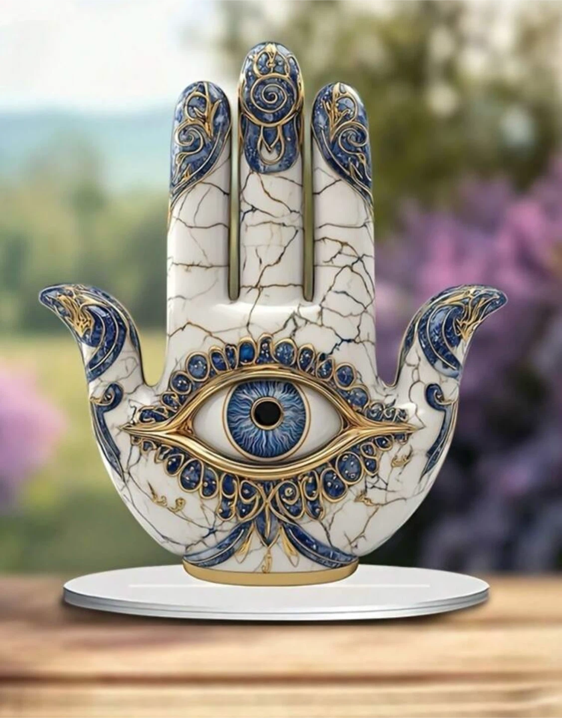 2D Acrylic Hamsa Hand Ornament - photo 4