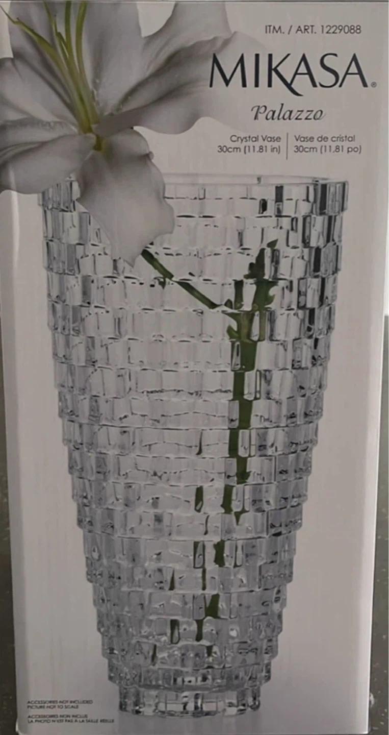 Mikasa Palazzo Crystal Vase 30cm