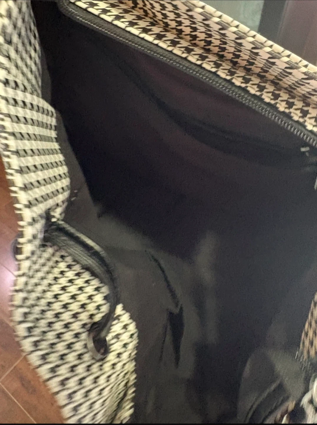 Black & White Houndstooth Tote - photo 3