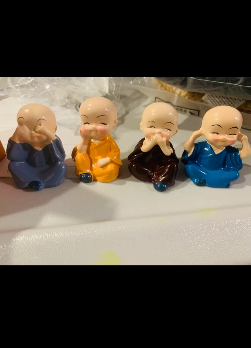 Set of 4 Small Monk Figurines - photo 3
