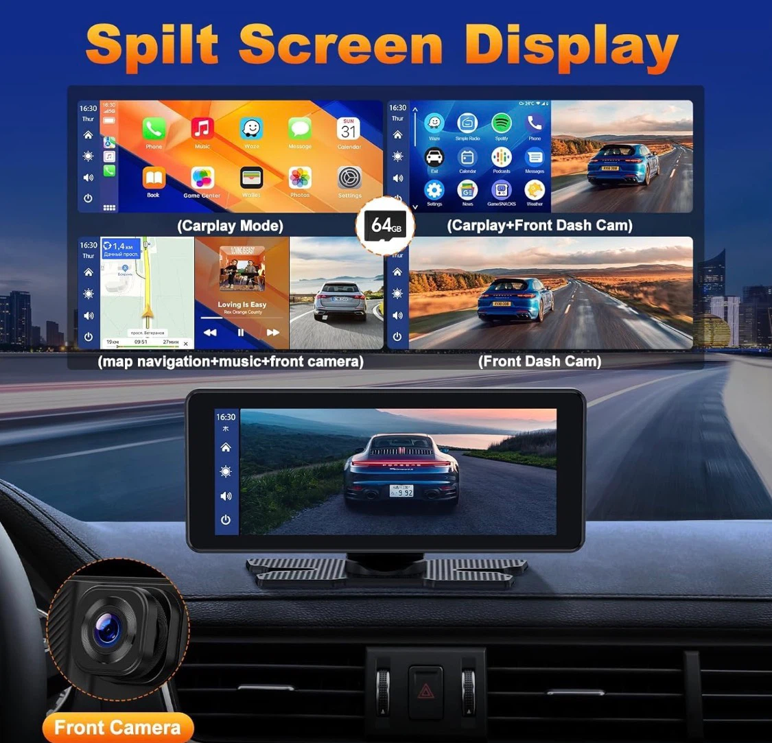 Wireless Carplay and Android Auto Dash Cam - photo 3