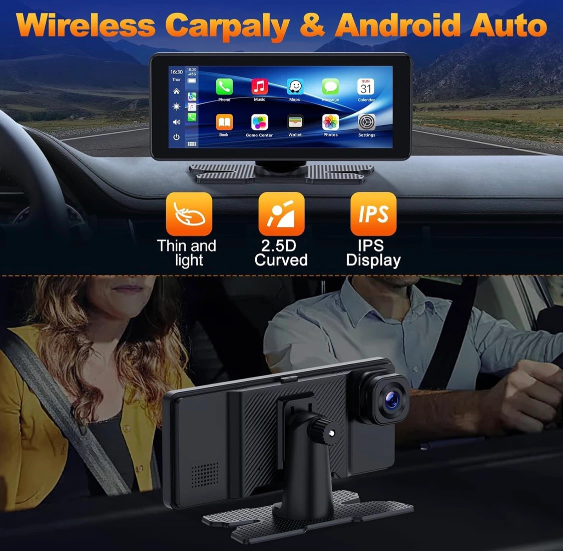 Wireless Carplay and Android Auto Dash Cam - photo 4