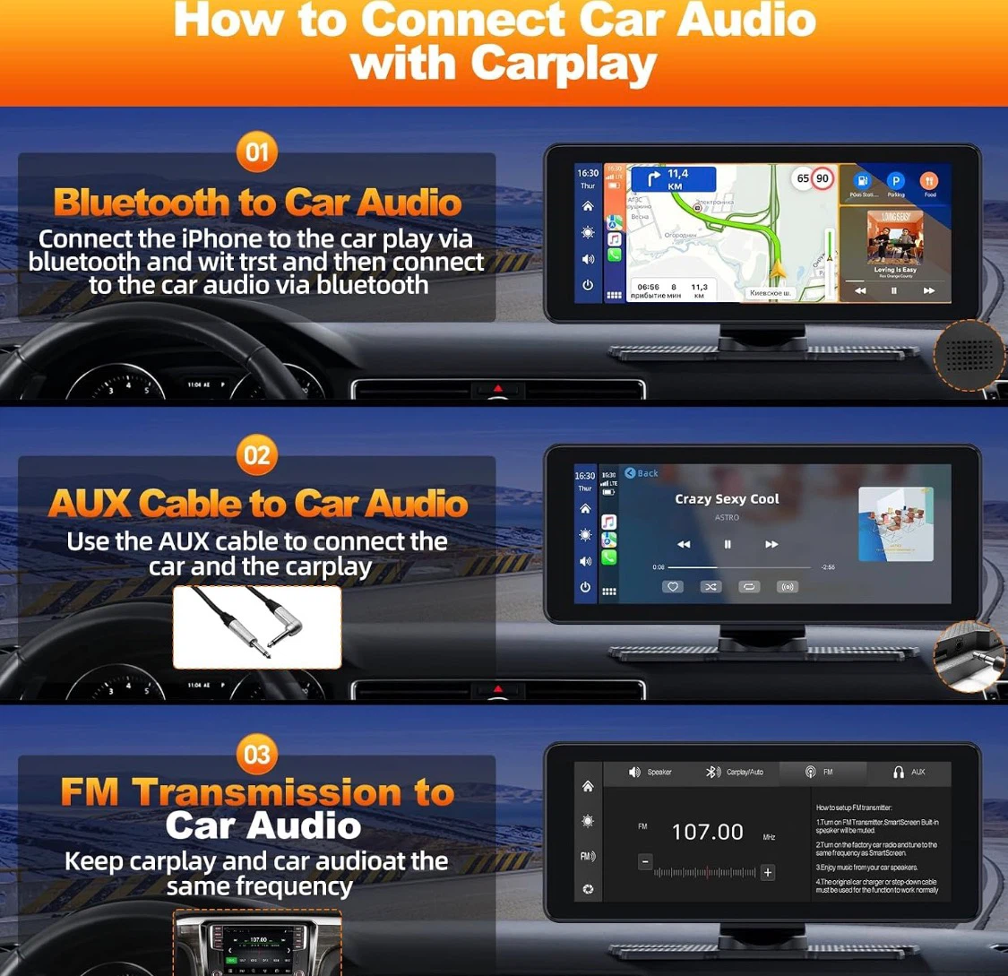 Wireless Carplay and Android Auto Dash Cam - photo 5