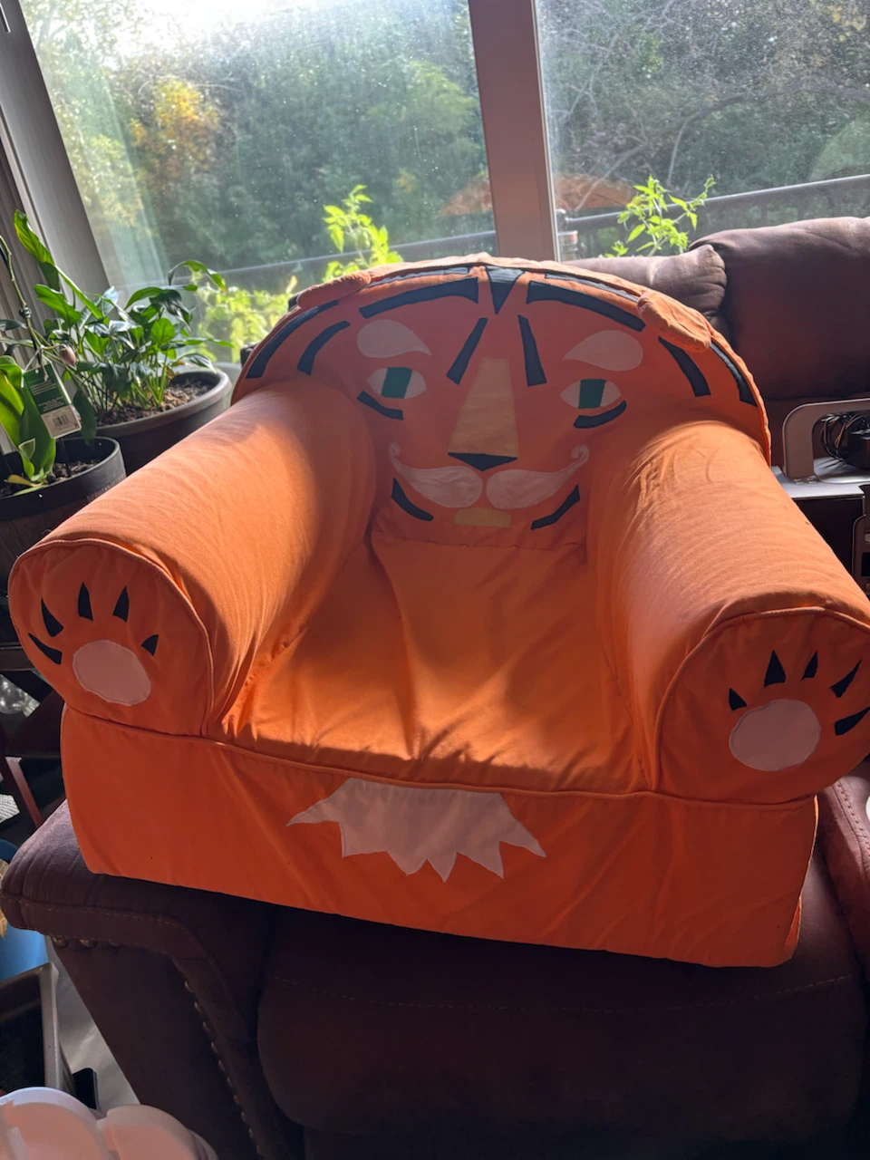 Kids Reversible Animal Character Foam Chair