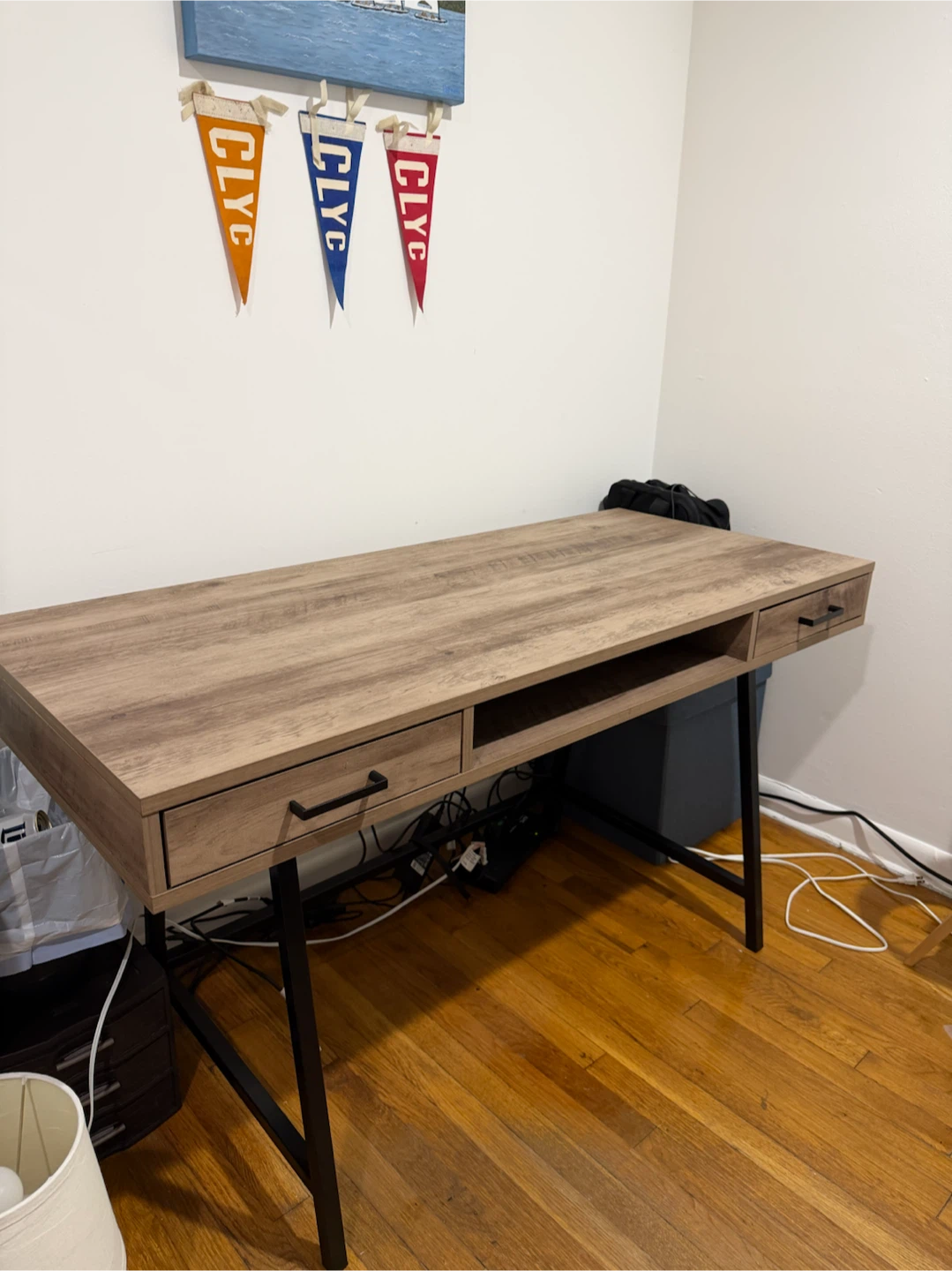 Industrial Style Wood Writing Desk