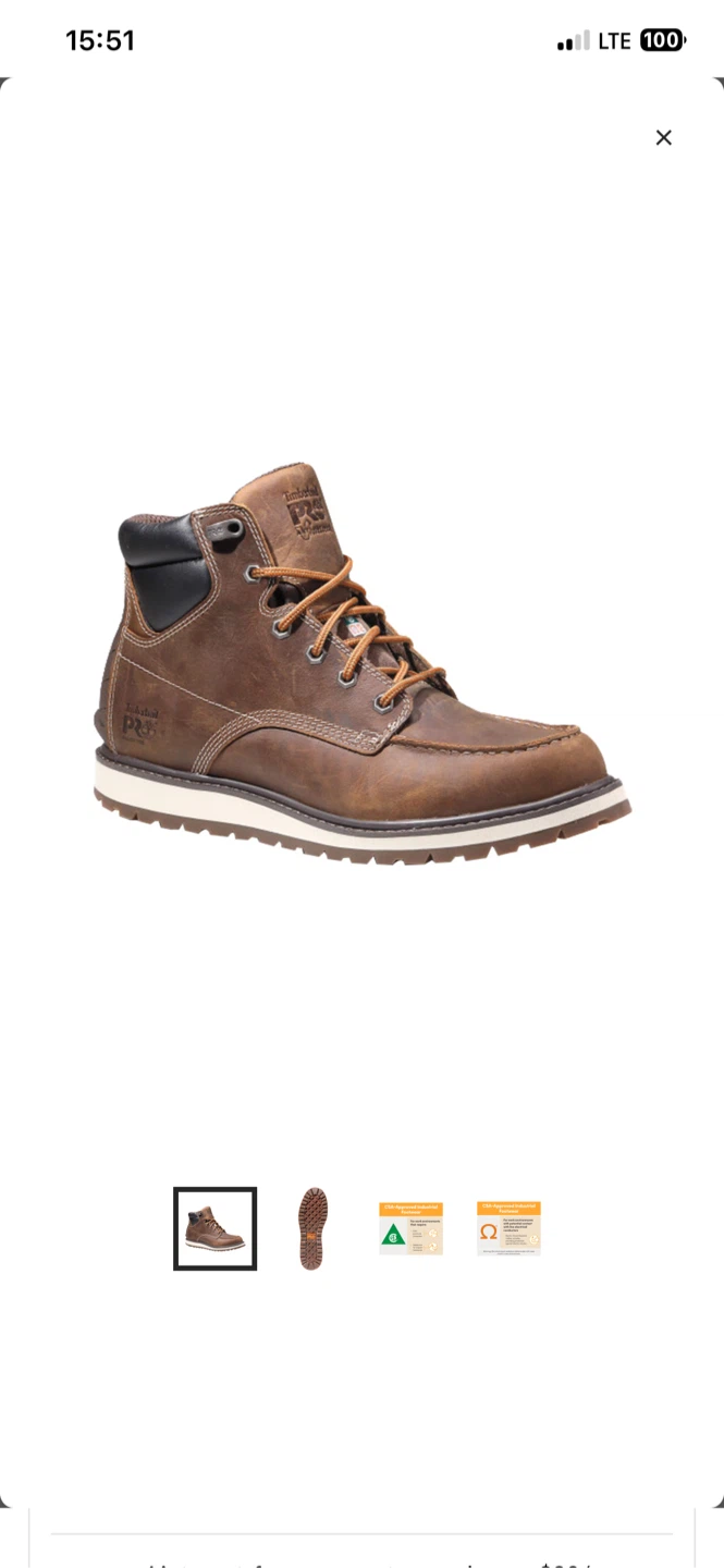 Timberland PRO CSA-Approved Work Boots size11