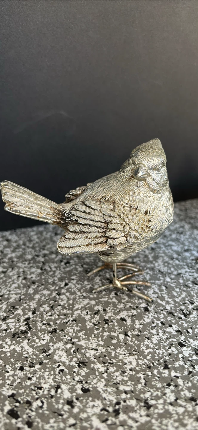 Set of 3 Silver Bird Figurines - photo 2