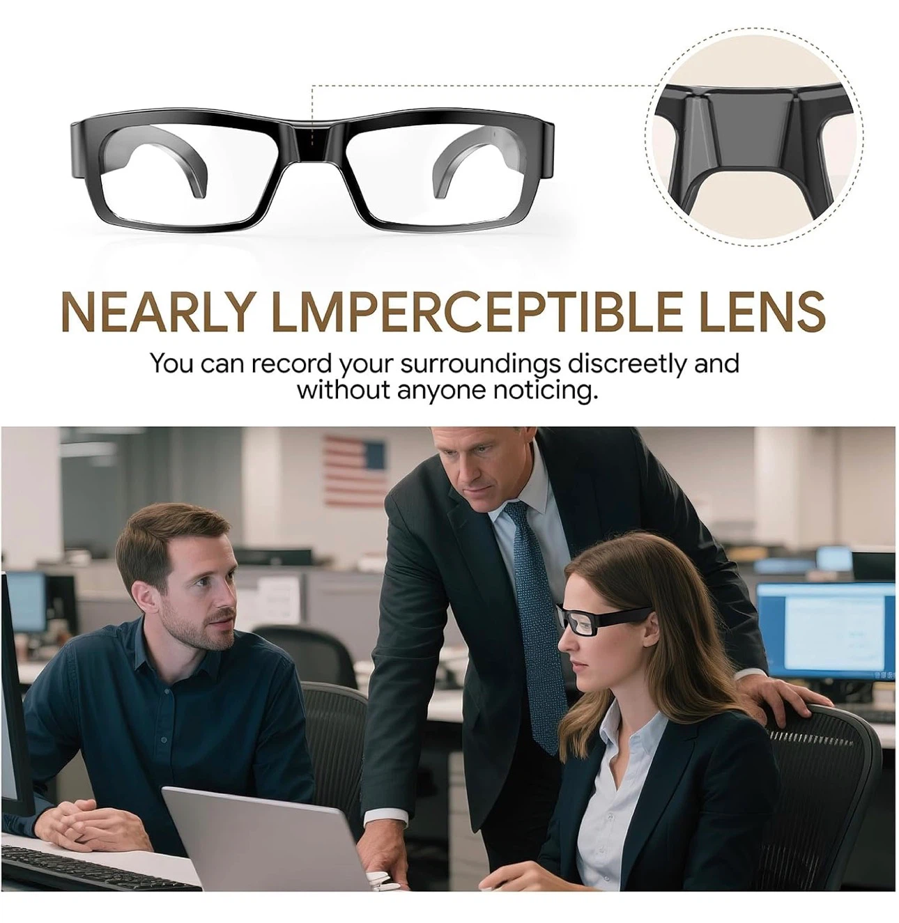 Mirror Eye Camouflage Camera Glasses - photo 5