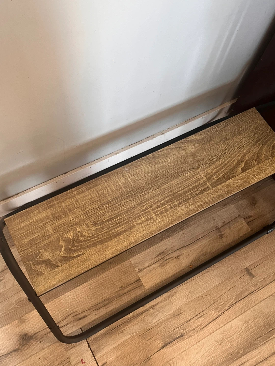 Metal Garment Rack with Wood Shelf - photo 2