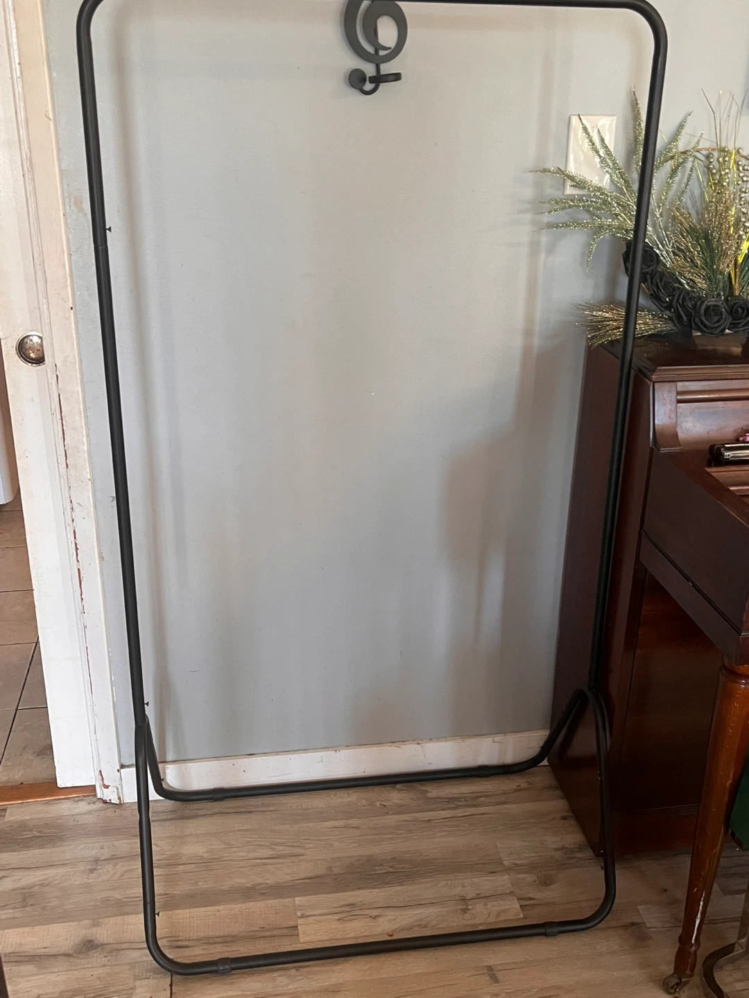 Metal Garment Rack with Wood Shelf - photo 3