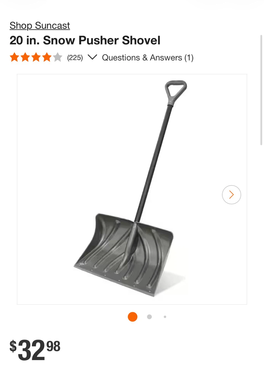 Two Suncast 20 in. Snow Pusher Shovels - photo 5