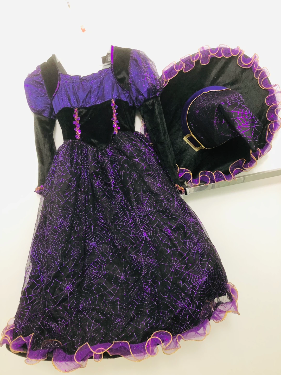 Girls Witch Costume with Matching Hat
