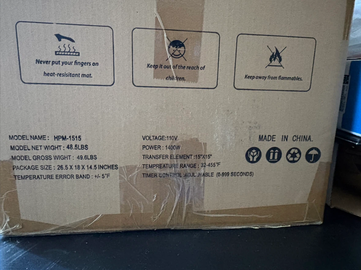 PowerPress HPM-1515 Heat Press Machine - photo 5