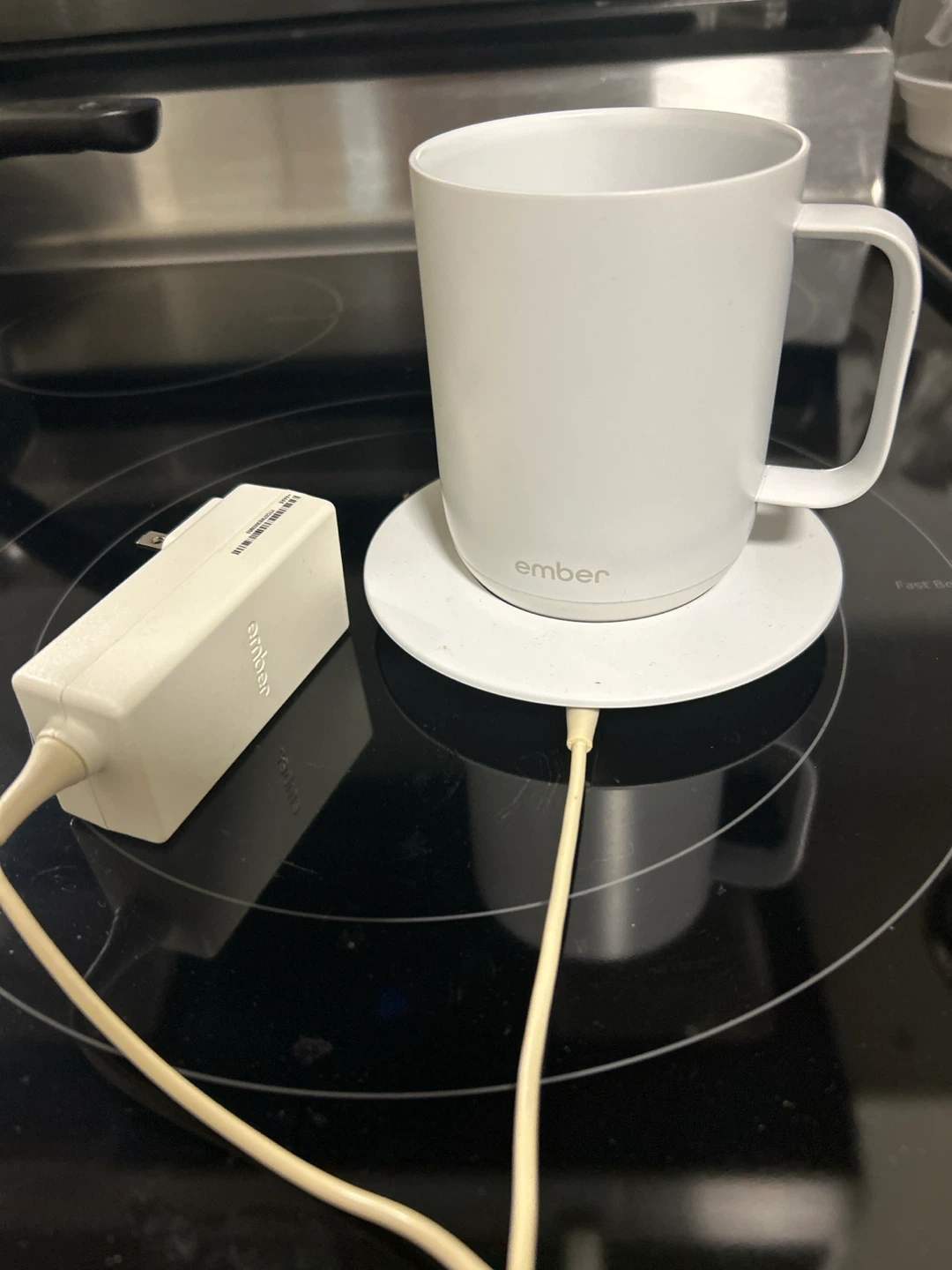 Ember Temperature Control Mug includes charger